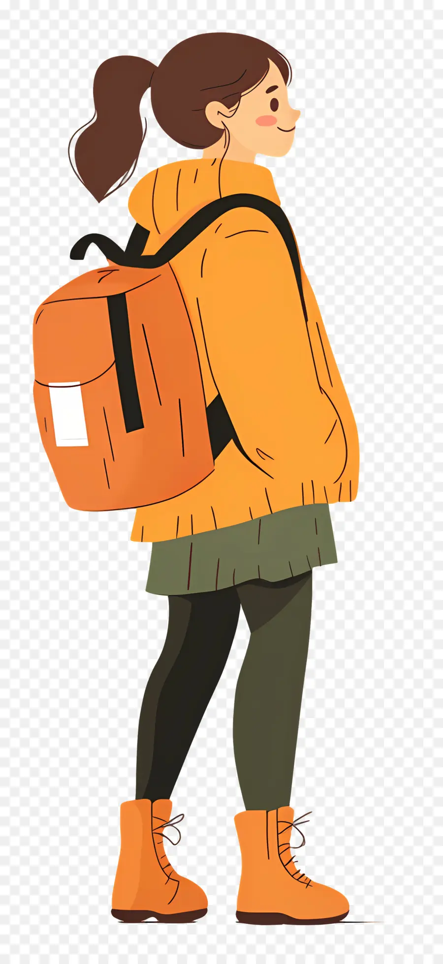 Aluna，Menina Com Mochila PNG