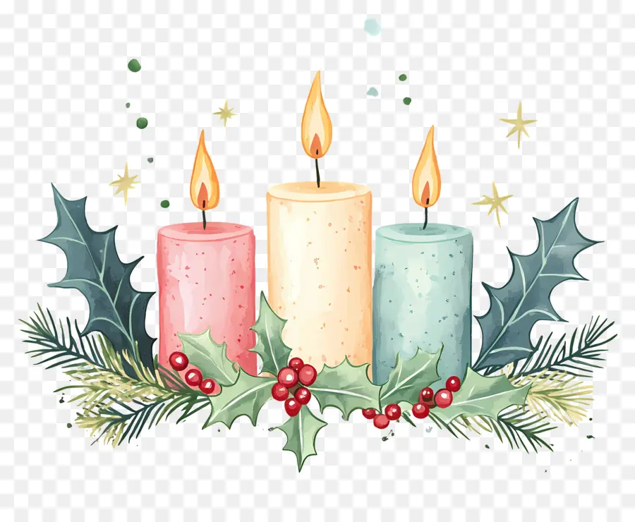 Velas De Natal，Velas Azuis PNG