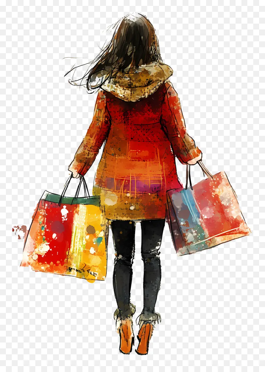 Garota De Compras，Mulher Compras PNG