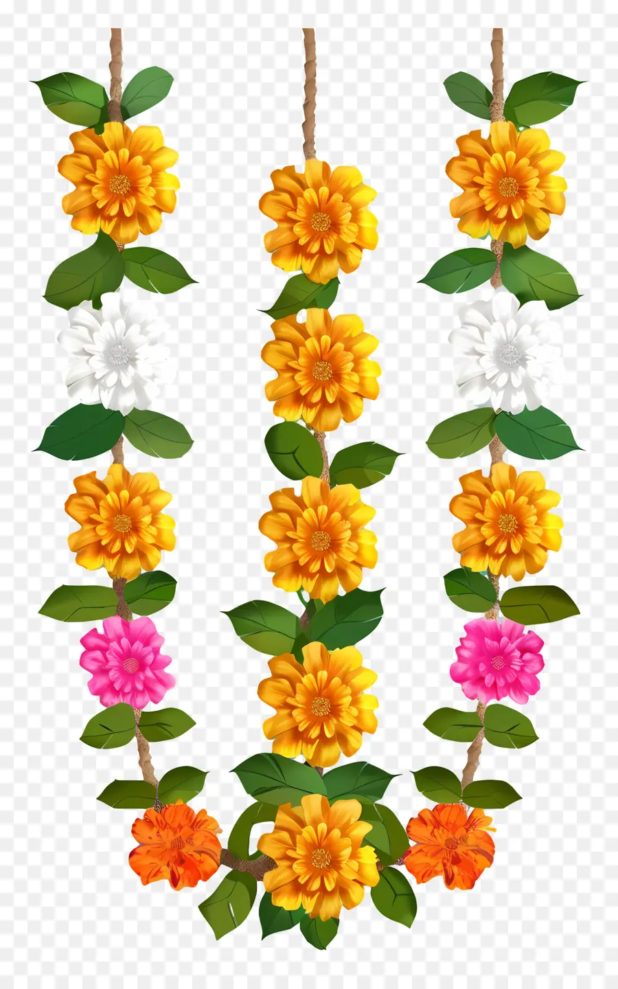 Guirlanda Ugadi，Guirlanda De Flores PNG