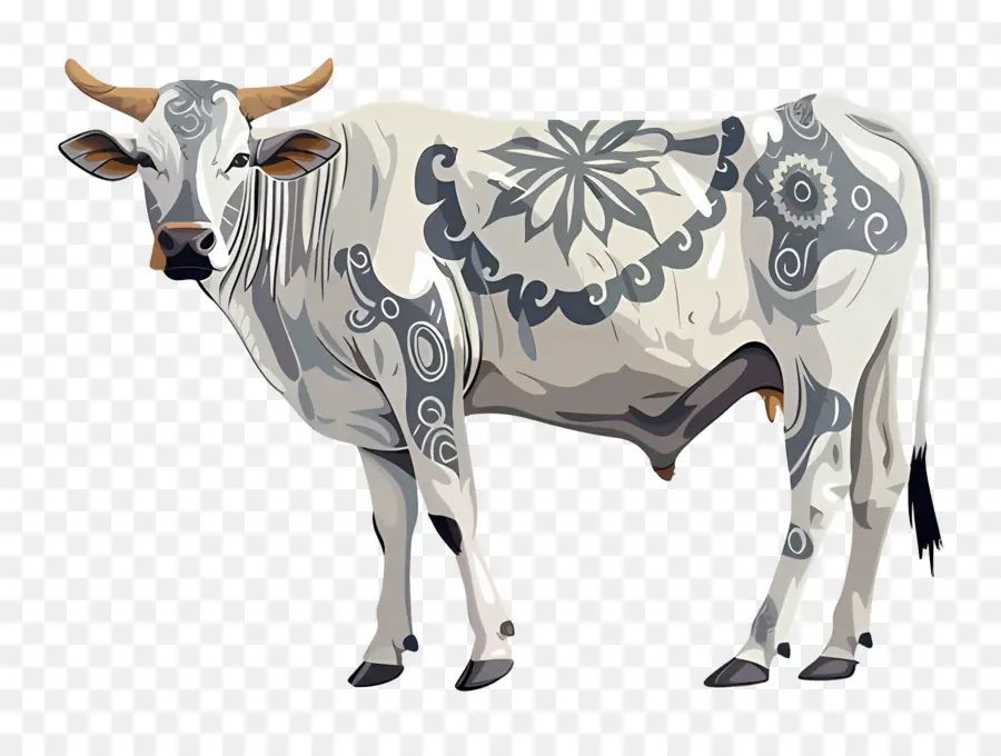 Vaca Indiana，Vaca Decorada PNG