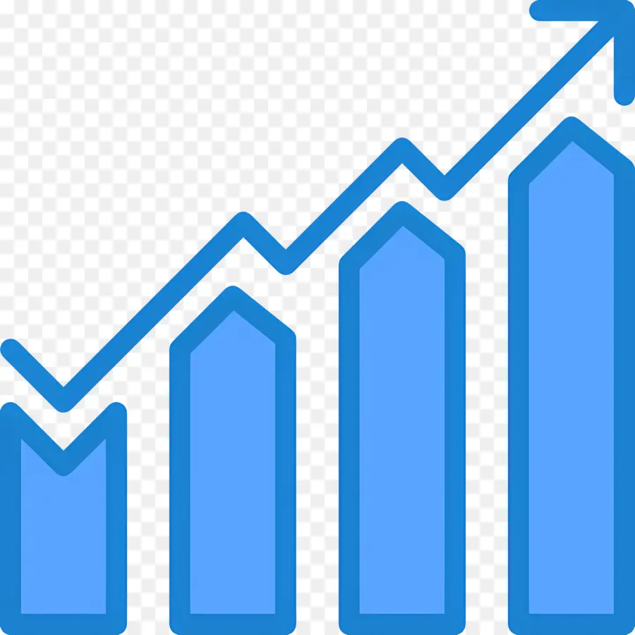 Seta Azul，Gráfico De Crescimento PNG