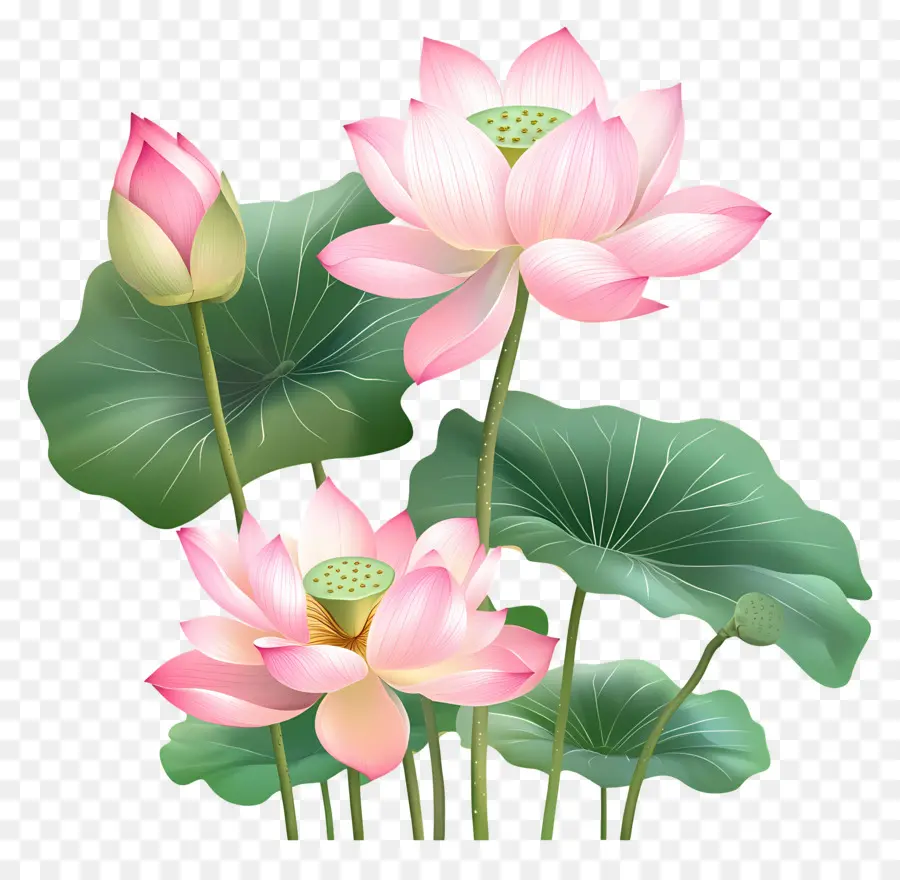 Flores De Lótus Rosa，Flores De Lótus PNG