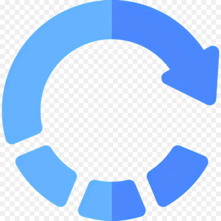 Seta Circular，Seta Circular Azul PNG