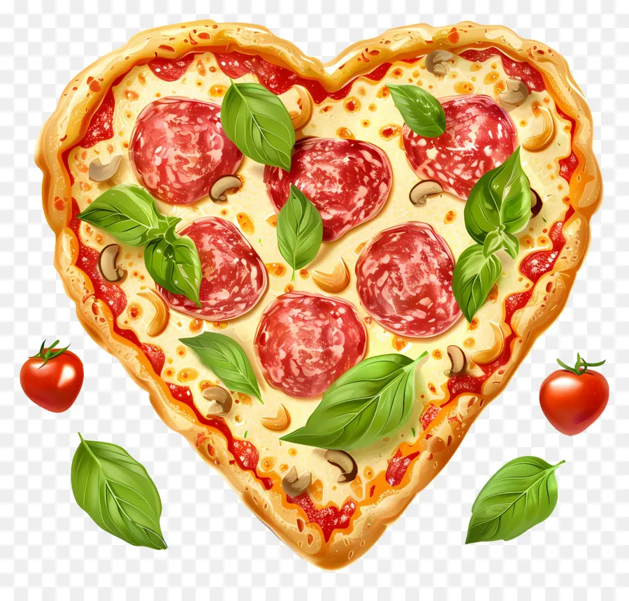 Pizza Coração，Amor PNG