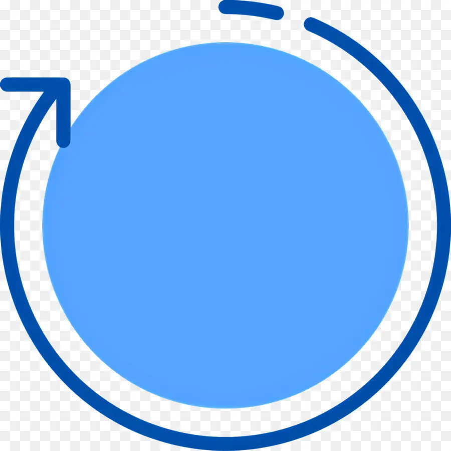 Seta Circular，Seta De Círculo Azul PNG