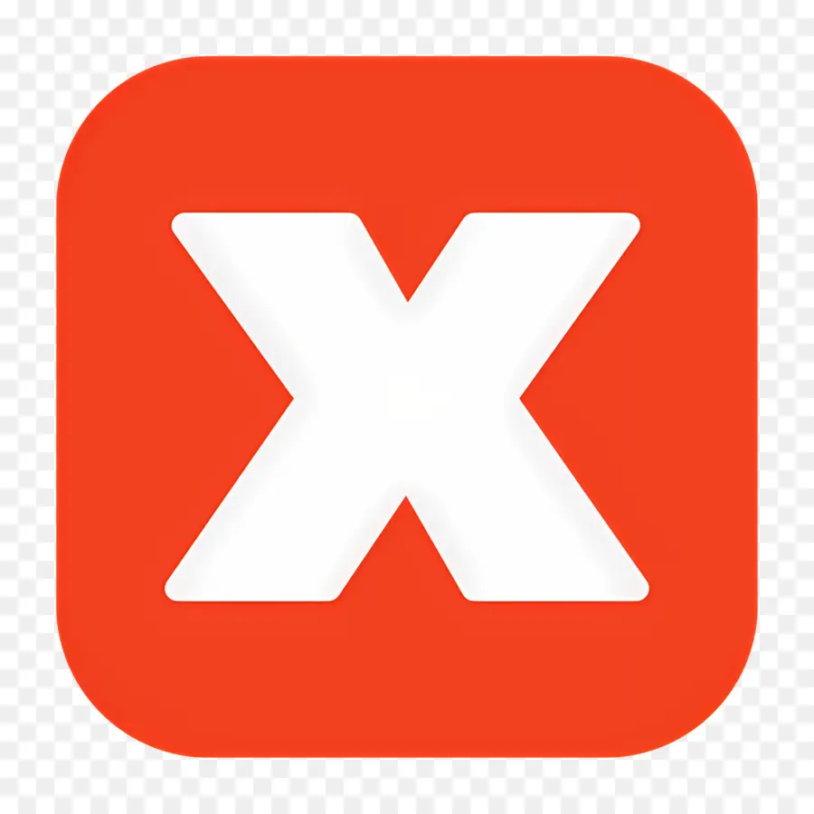 Logotipo X，X Vermelho PNG