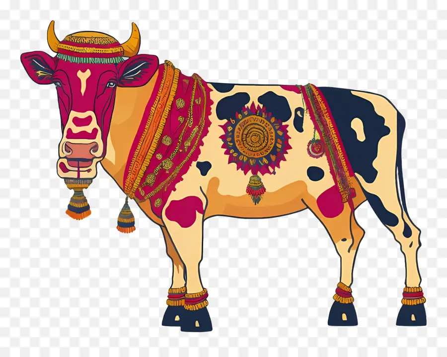 Vaca Indiana，Vaca Decorativa PNG