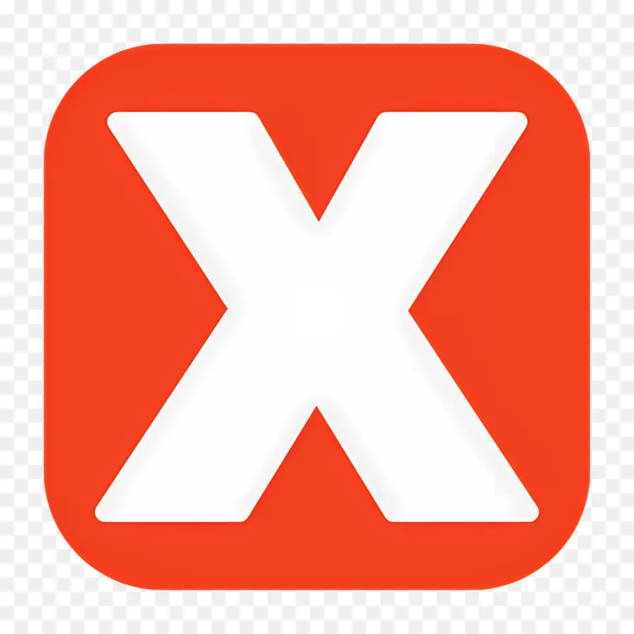 Logotipo X，X Vermelho PNG