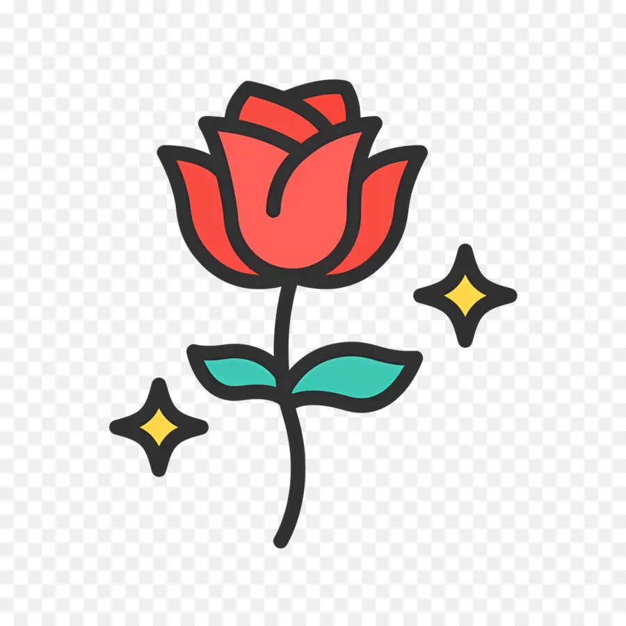 Flor Rosa，Rosa Vermelha PNG