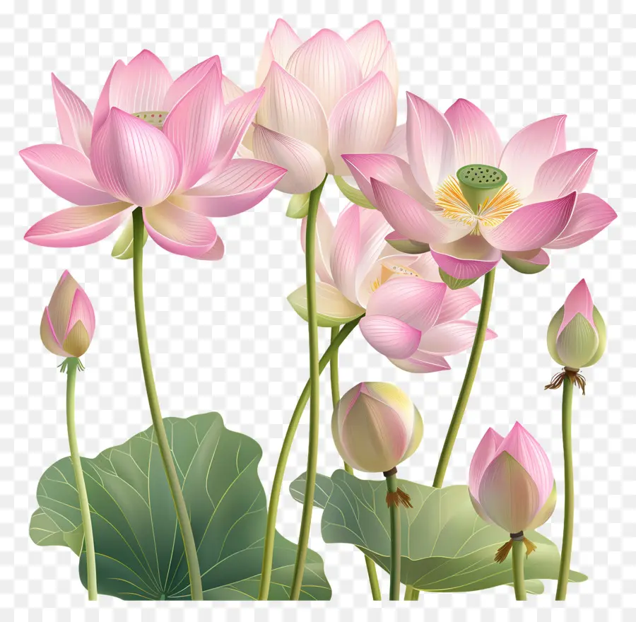 Flores De Lótus Rosa，Lótus Rosa PNG