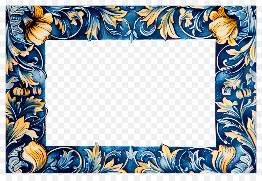 Moldura Floral Vintage，Quadro PNG