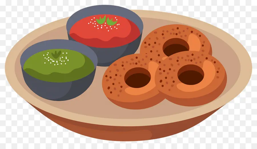 Doces Indianos，Donuts Com Molhos PNG