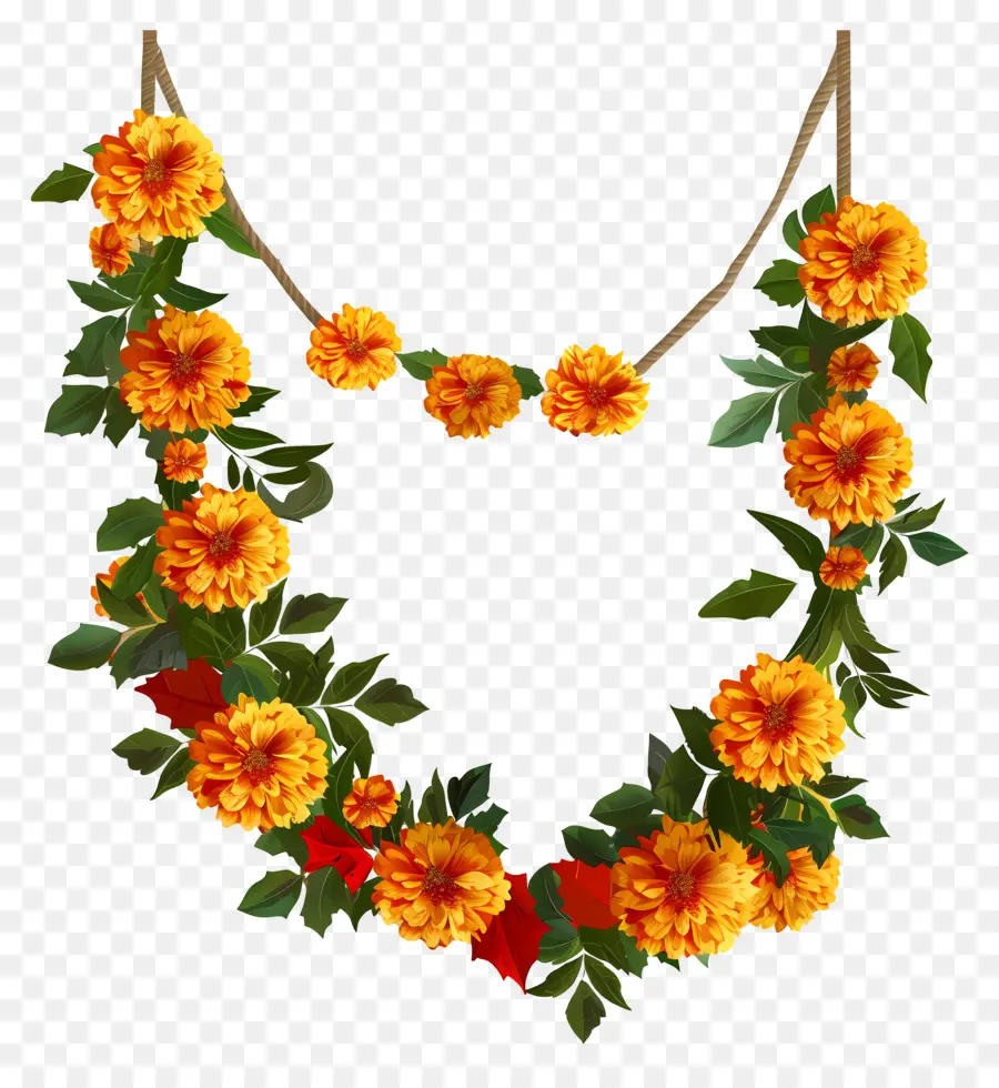 Guirlanda Ugadi，Guirlanda De Flores PNG