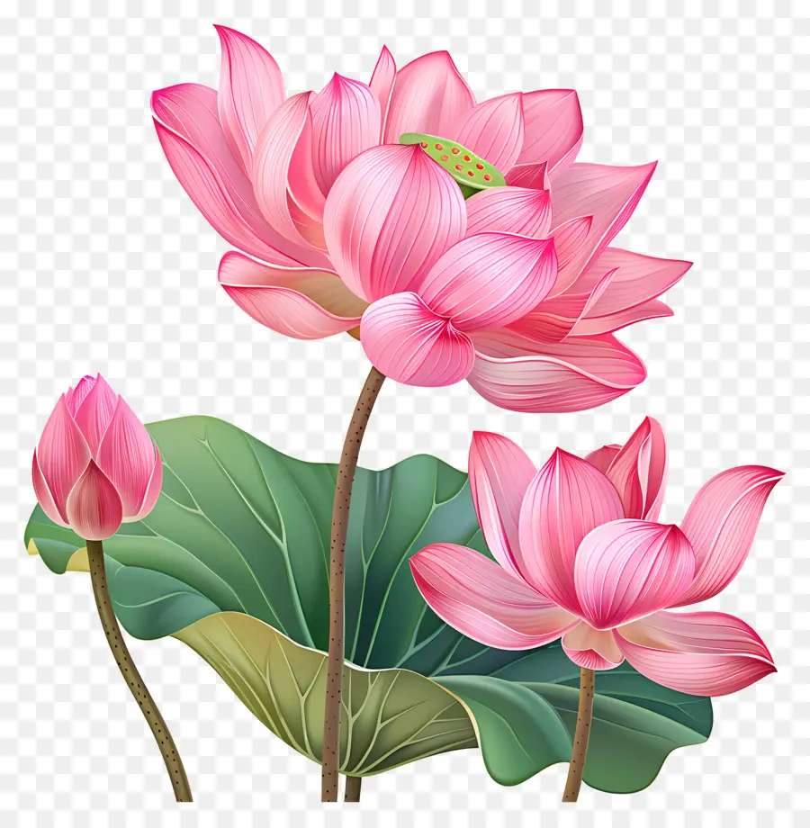 Flores De Lótus Rosa，Lótus Rosa PNG