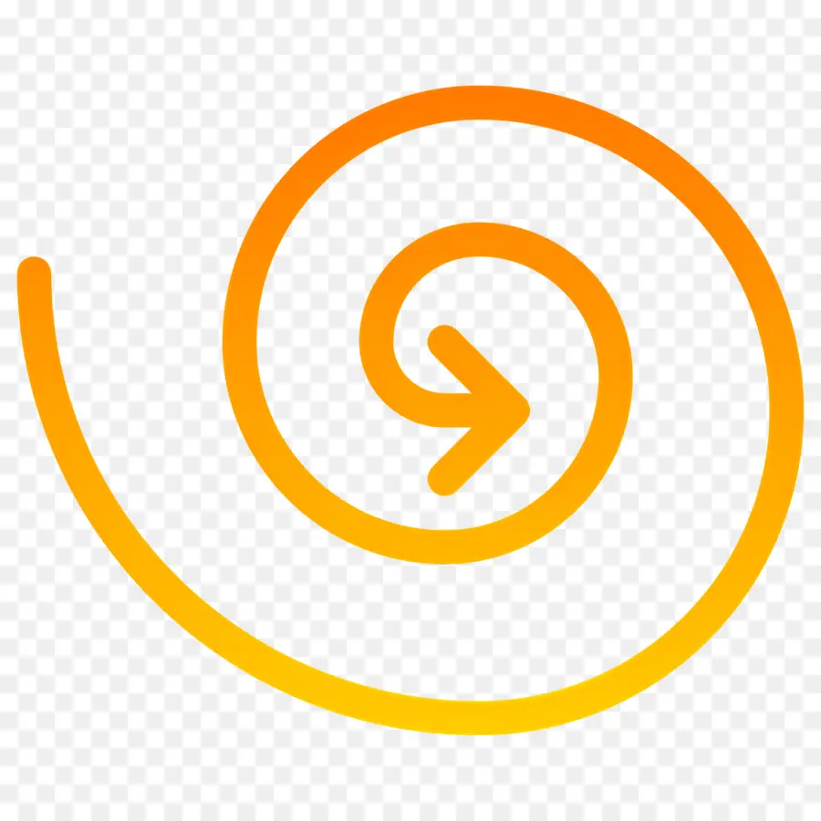 Seta Espiral，Seta Espiral Laranja PNG