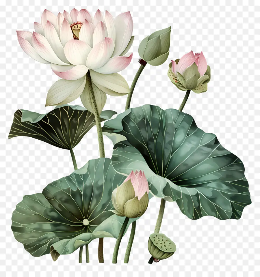 Flores De Lótus Rosa，Flores De Lótus PNG