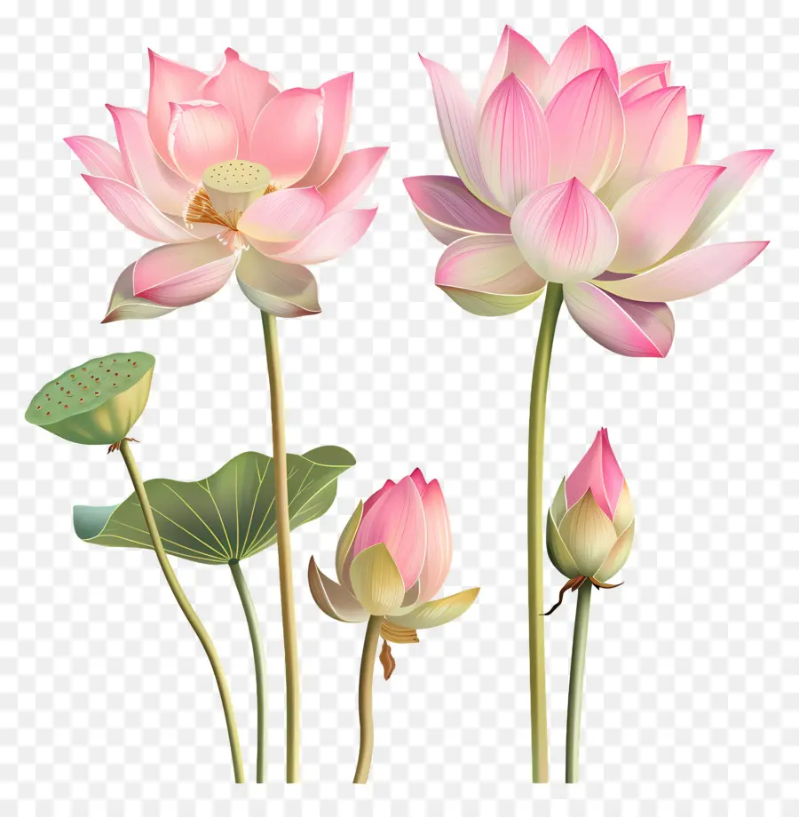 Flores De Lótus Rosa，Lótus Rosa PNG