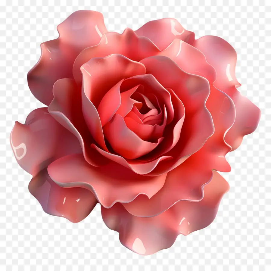 Flor Rosa Modelo 3d，Rosa Vermelha PNG