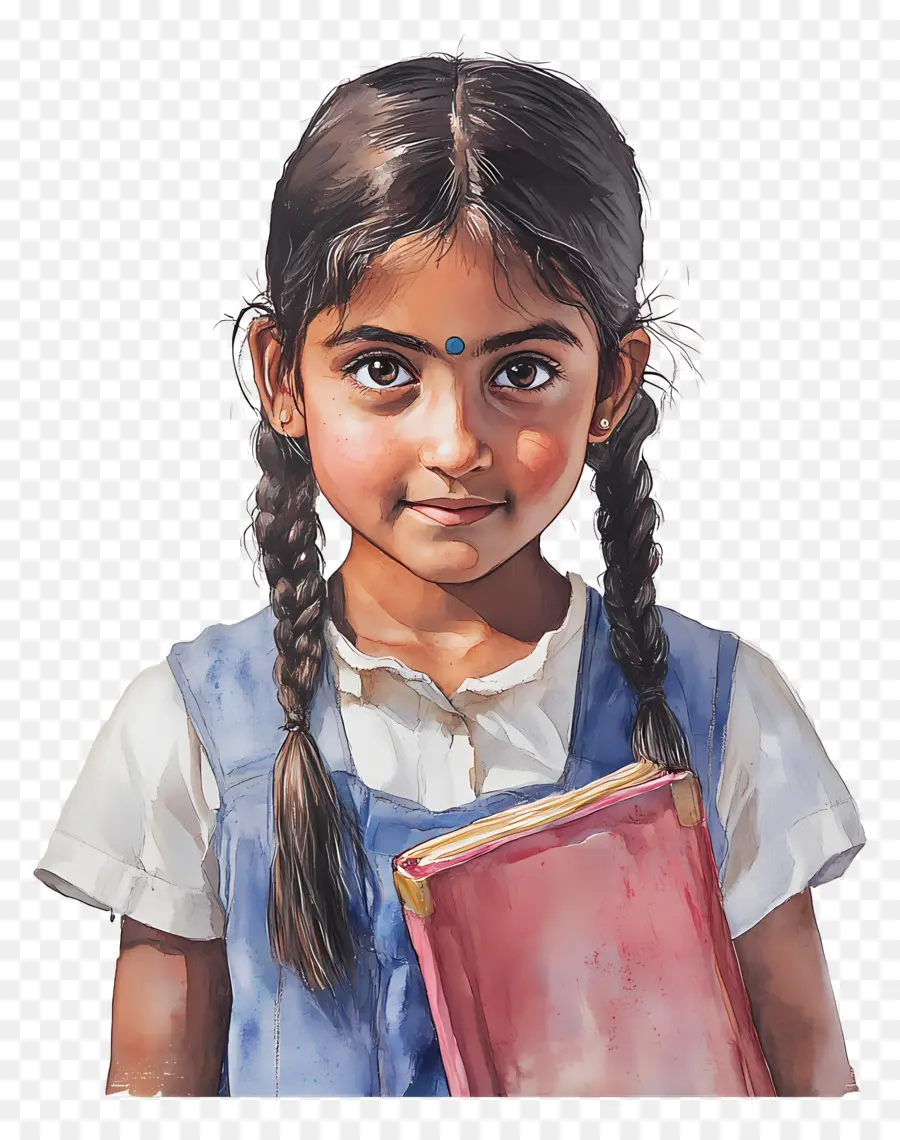 Aluna，Menina Com Livro PNG