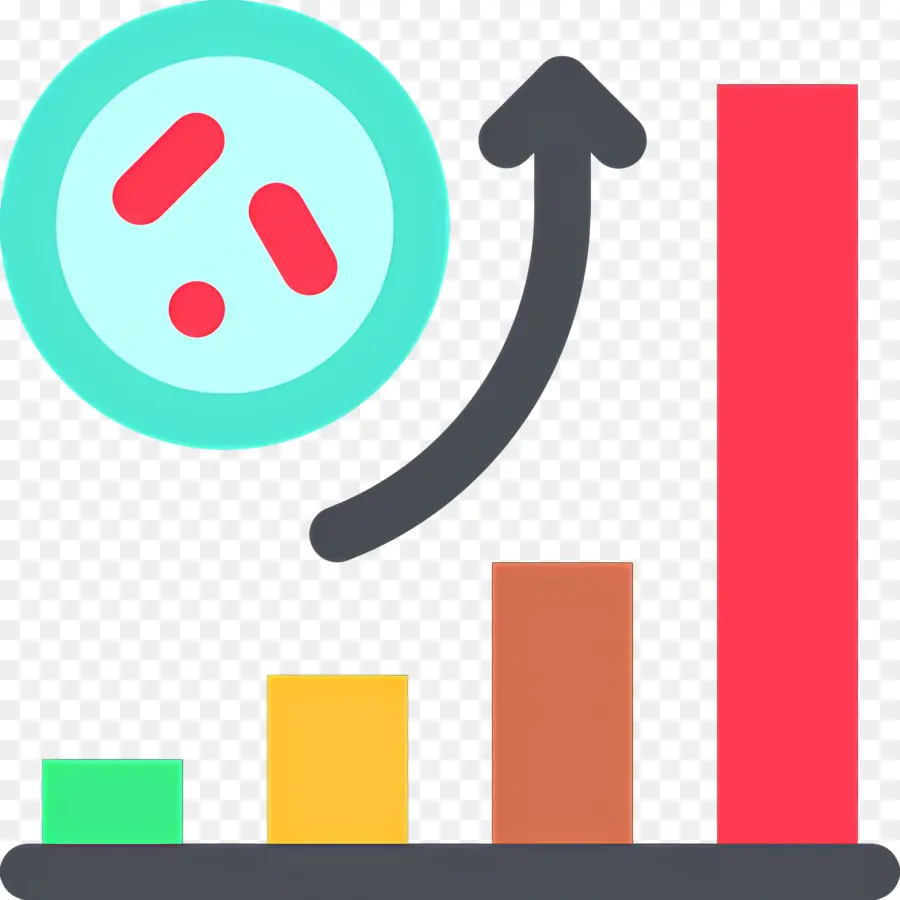 Seta De Crescimento，Gráfico De Crescimento Com Bactérias PNG