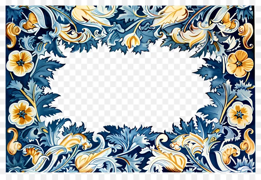 Moldura Floral Vintage，Quadro PNG