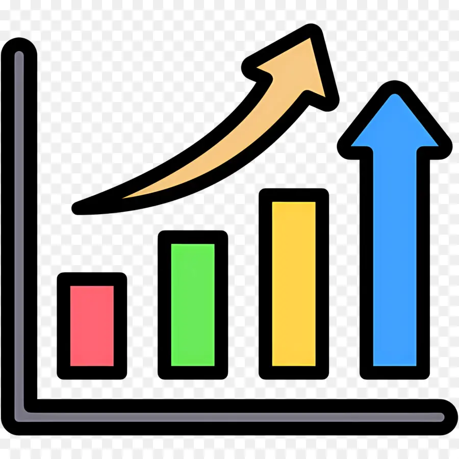 Seta De Crescimento，Gráfico De Barras PNG