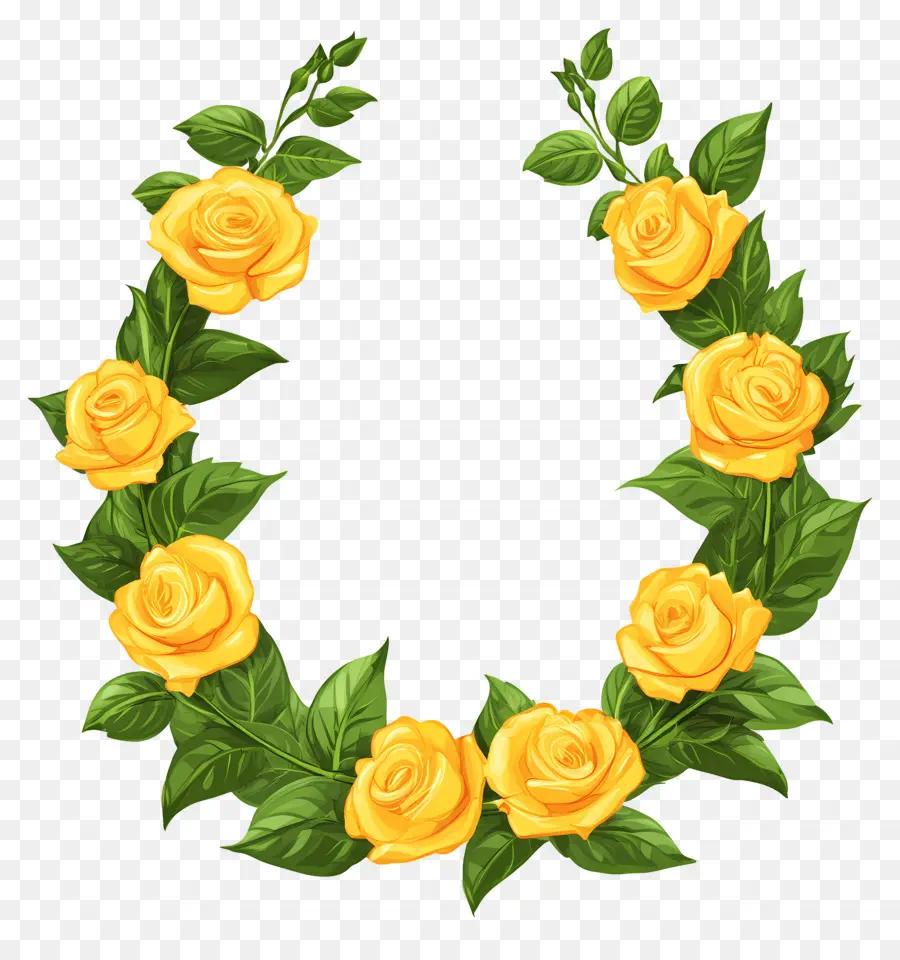 Guirlanda Ugadi，Coroa De Flores Amarelas PNG