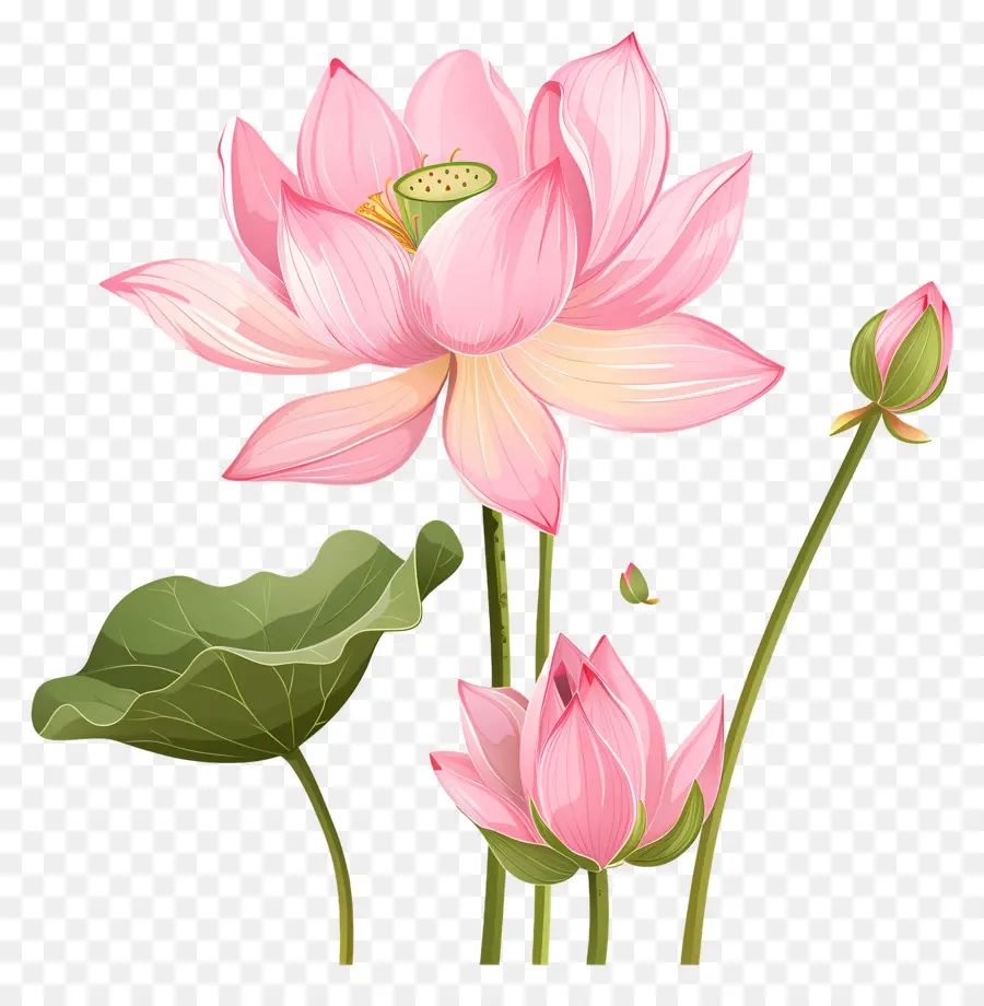 Flores De Lótus Rosa，Lótus Rosa PNG