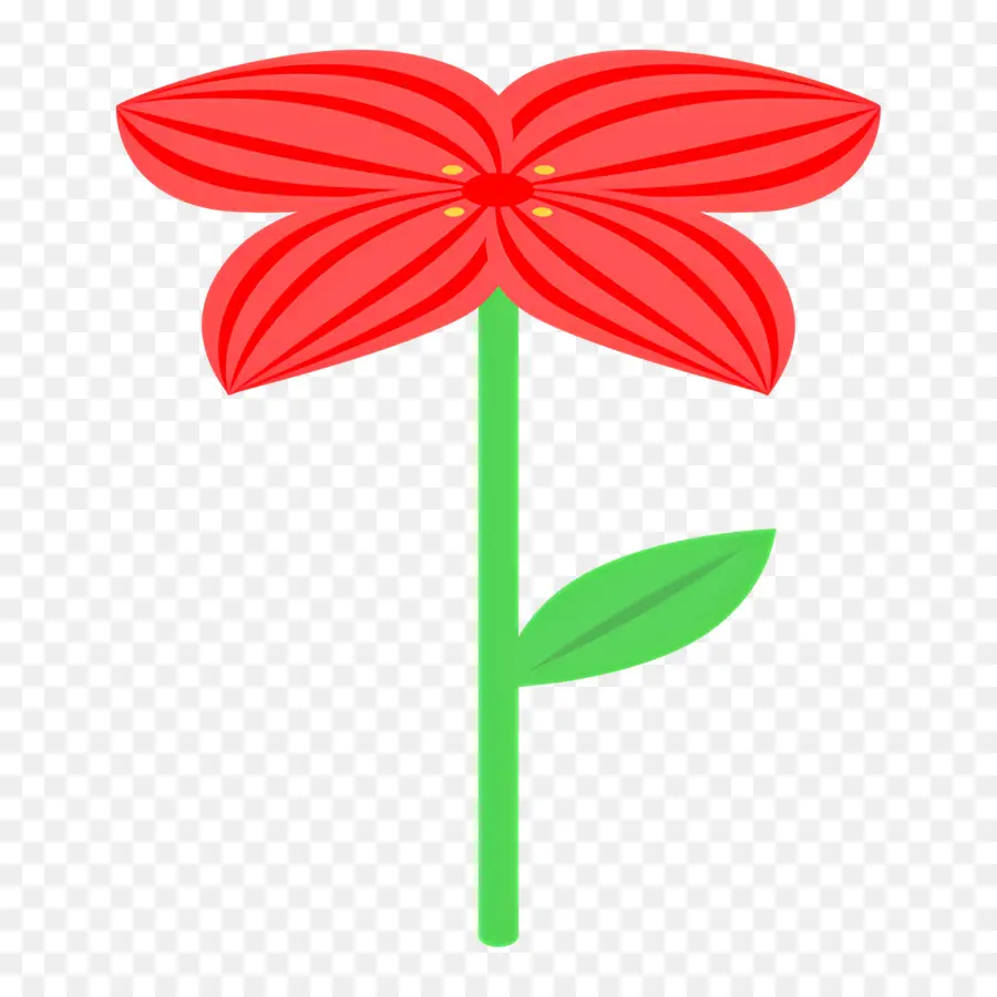 Flor Vermelha，Tronco PNG