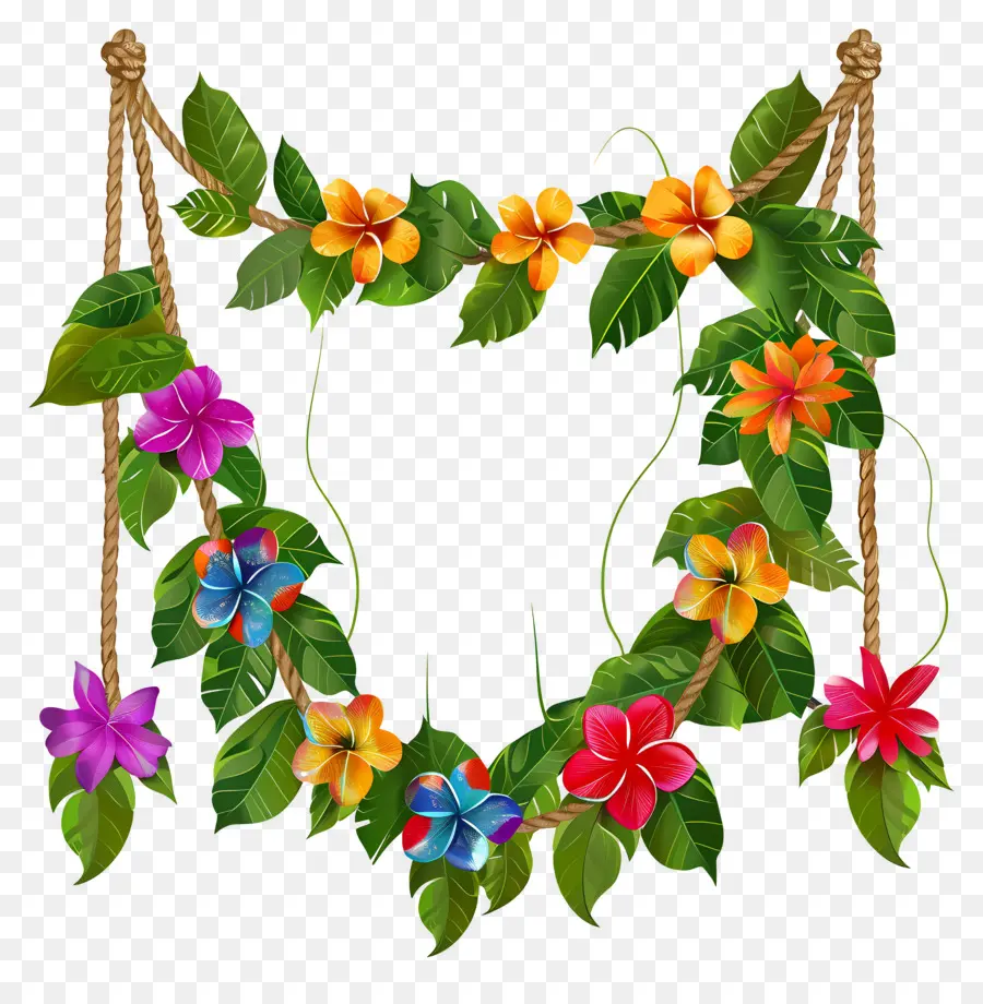 Guirlanda Ugadi，Guirlanda De Flores PNG