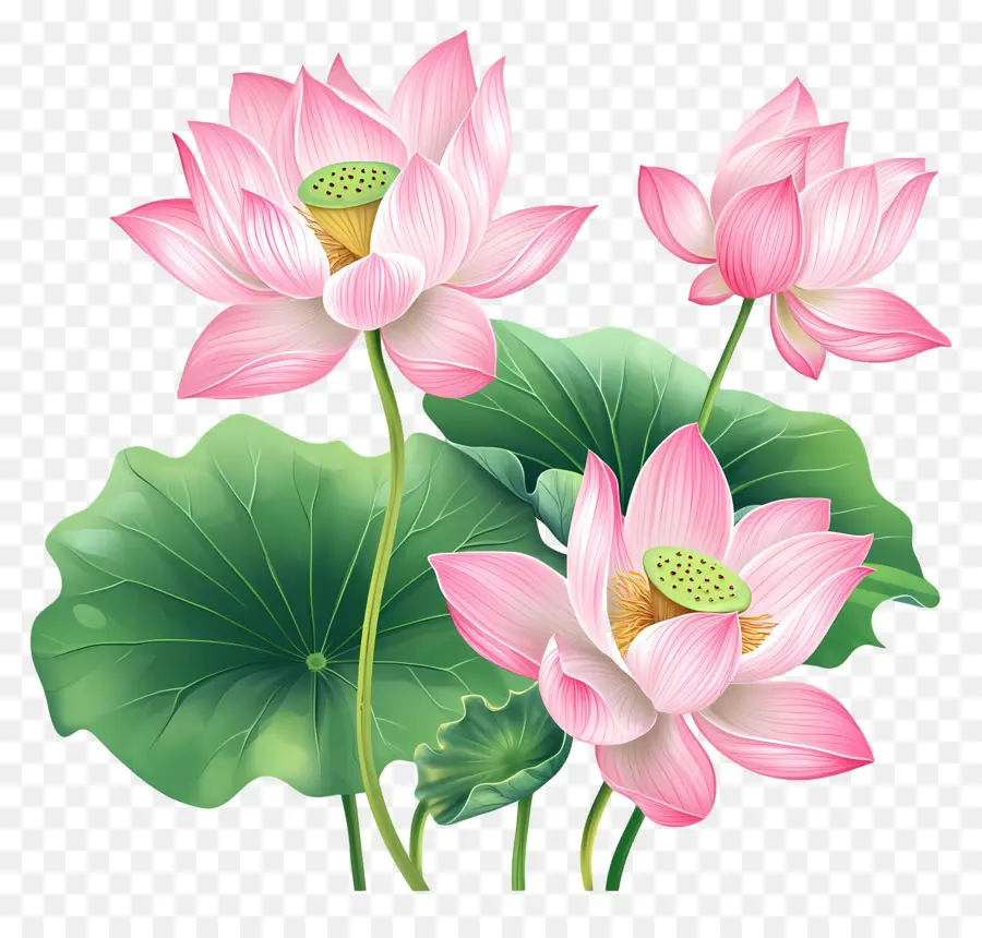 Flores De Lótus Rosa，Flores De Lótus PNG