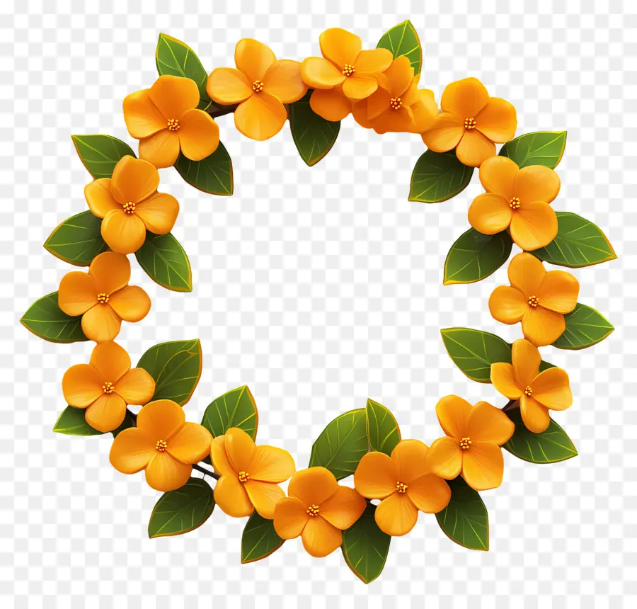 Guirlanda Ugadi，Coroa De Flores Amarelas PNG