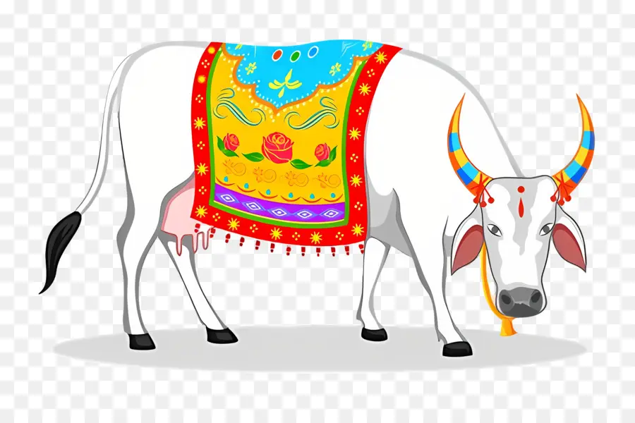 Vaca Indiana，Vaca Decorada PNG