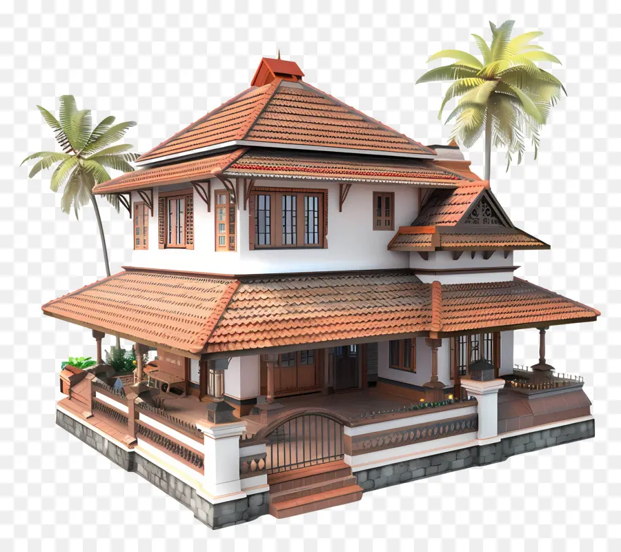 Casa De Kerala，Casa Moderna E Fofa De Doodle PNG