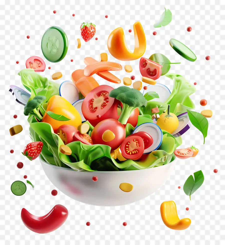 Salada Saudável，Salada De Legumes Colorida PNG