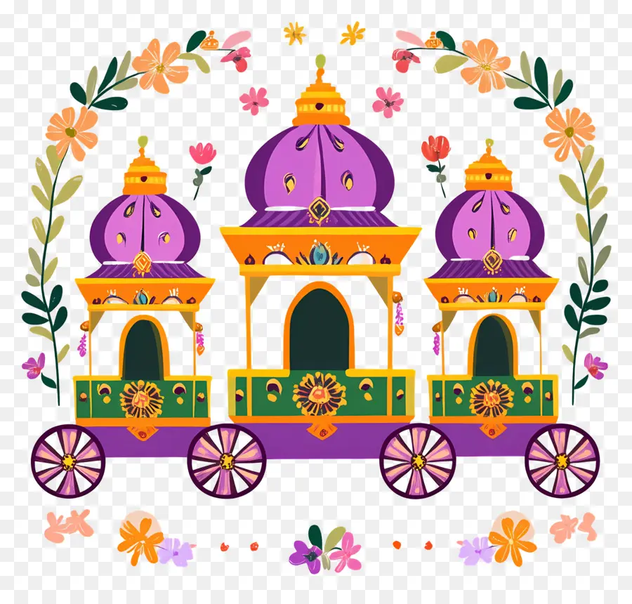 Rathyatra，Carruagem Decorativa PNG