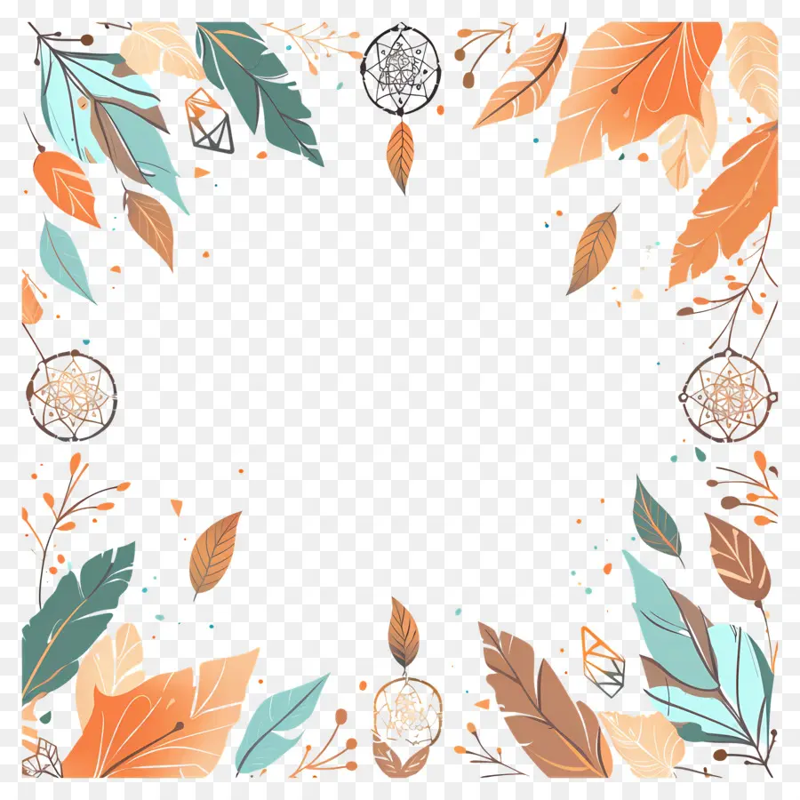 Quadro Boho，Quadro De Outono PNG