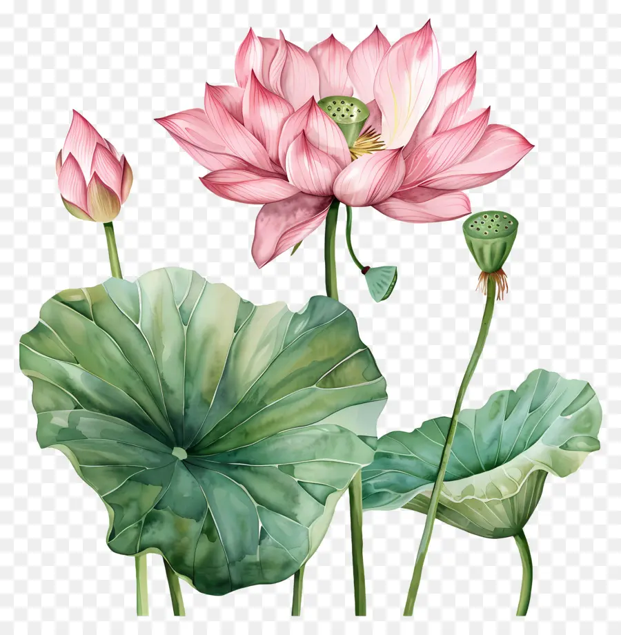 Flores De Lótus Rosa，Flores De Lótus PNG