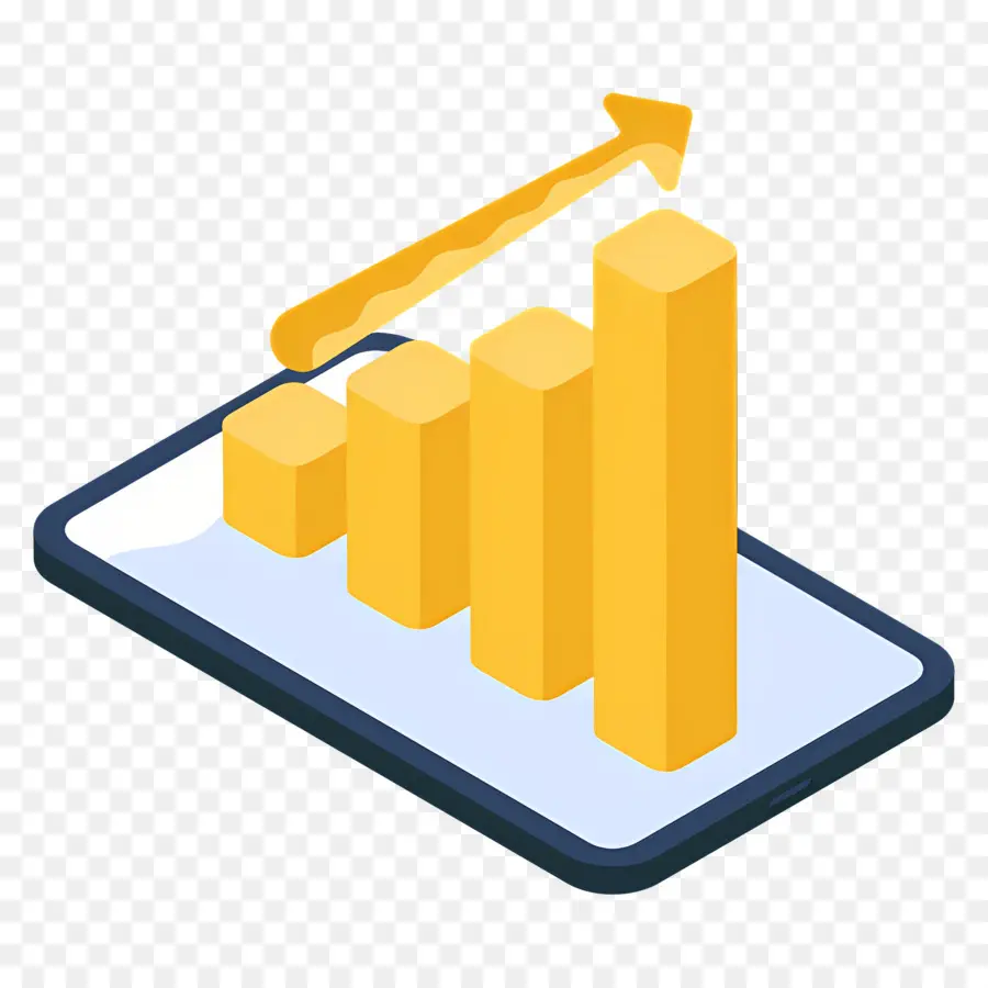 Seta De Crescimento，Gráfico No Tablet PNG