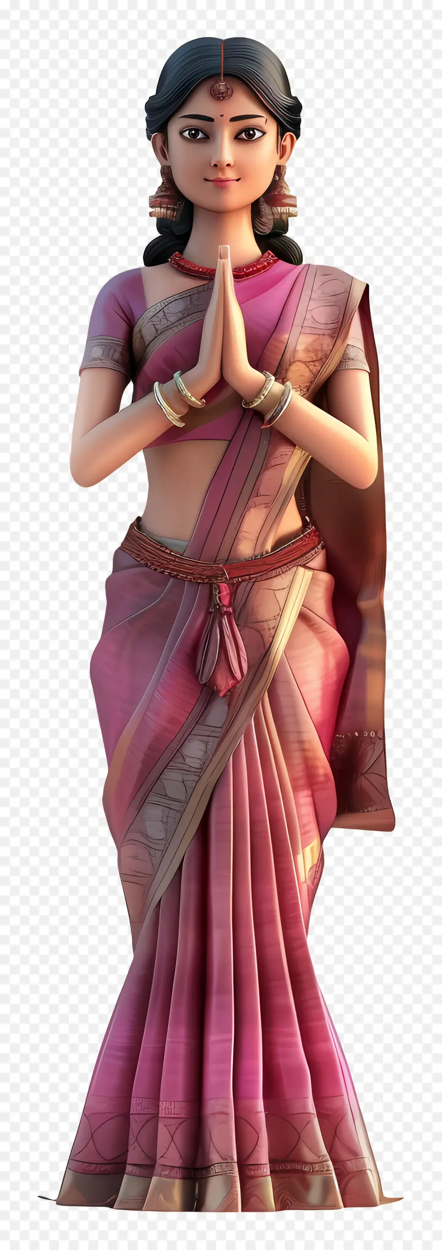 Mulher Indiana，Mulher Em Traje Tradicional PNG