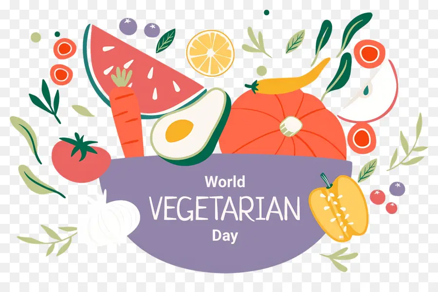 Dia Mundial Do Vegetariano，Legumes E Frutas PNG