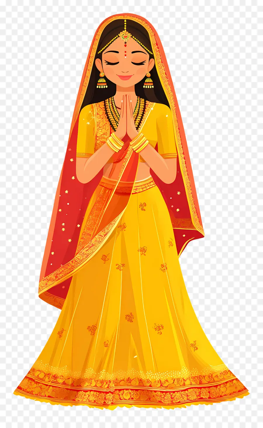 Saree De Casamento Indiano，Garota Tradicional PNG