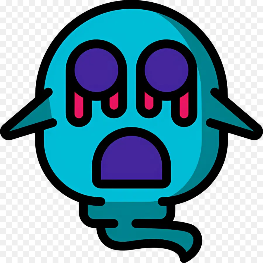 Fantasma Do Dia Das Bruxas，Fantasma Azul PNG