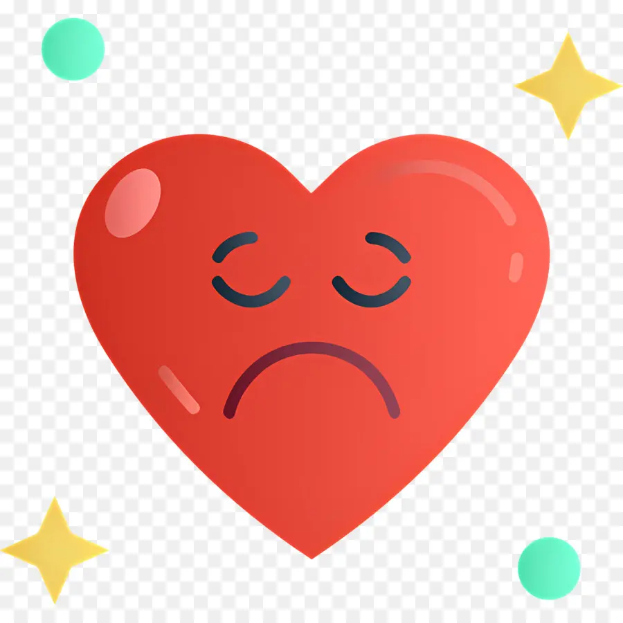 Emoji De Coração，Coração Triste PNG