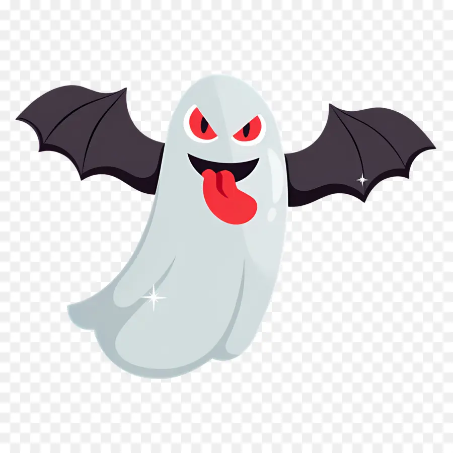 Fantasma Do Dia Das Bruxas，Fantasma Com Asas De Morcego PNG