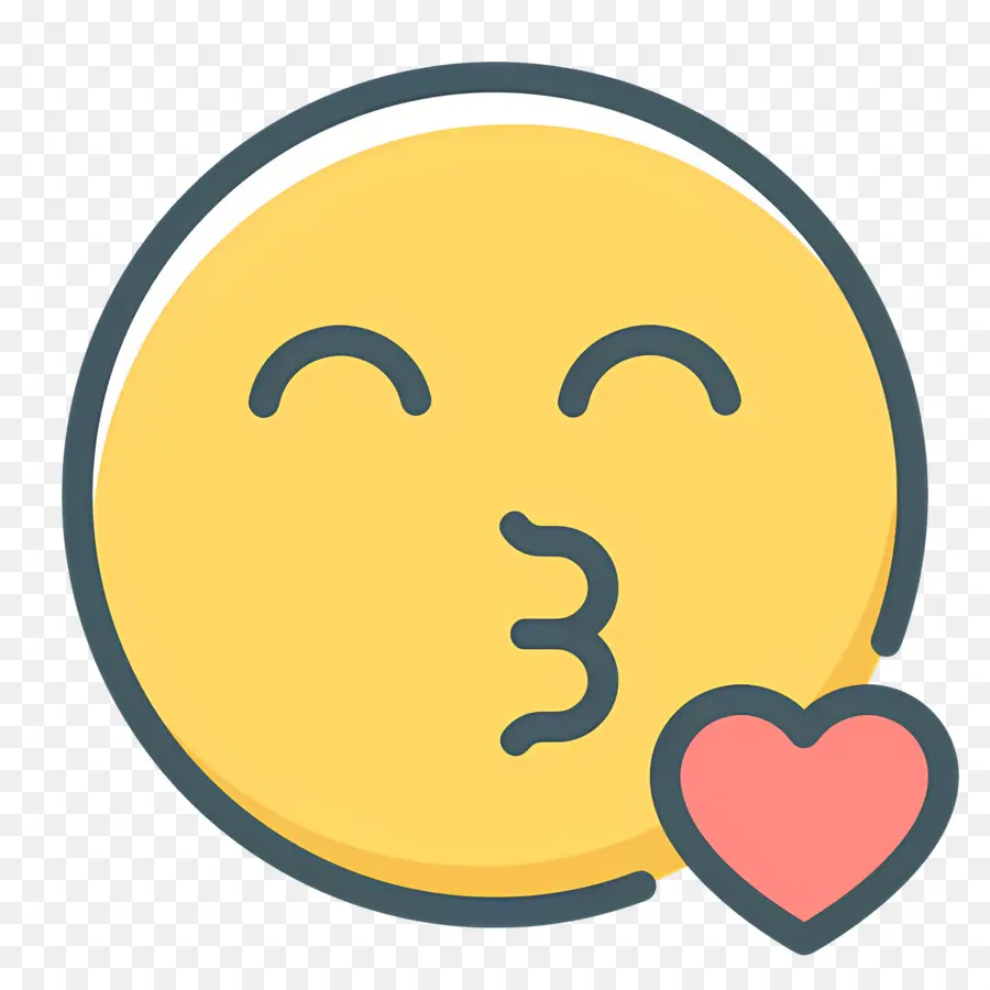 Beijo Emoji，Emoji De Rosto Piscando PNG