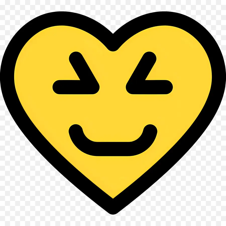 Emoji De Coração，Coração Amarelo PNG