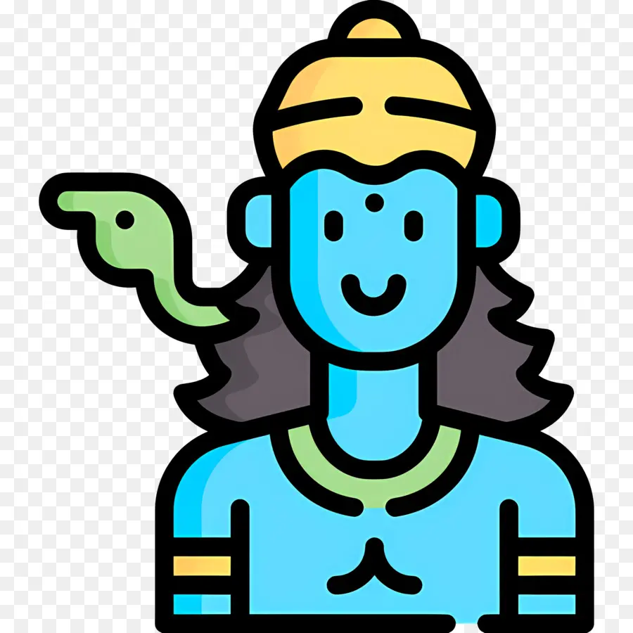 Shiva，Divindade Azul Com Cobra PNG