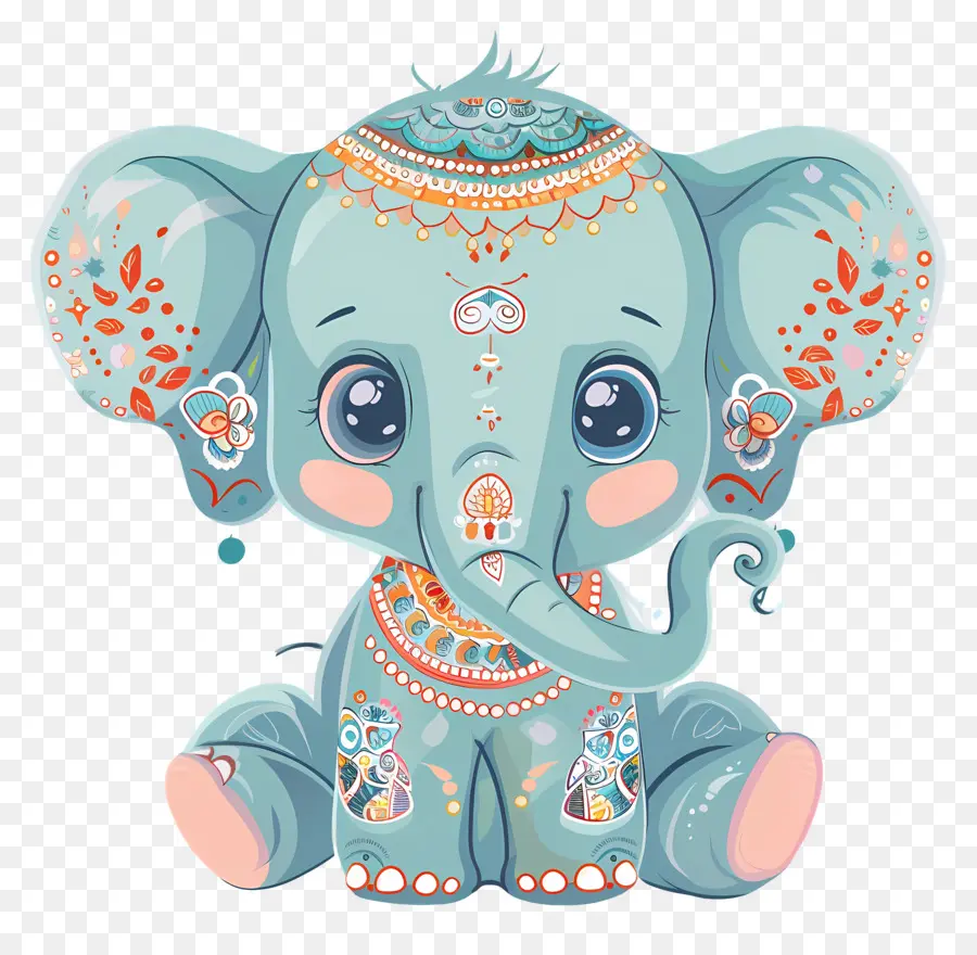 Elefante Indiano，Elefante Decorado PNG